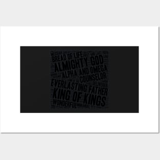 Names of Jesus Word Cloud Scripture Art Posters and Art